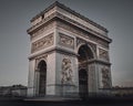 Low angle shot of the Arc de Triomphe de lÃ¢â¬â¢Etoile in Prais